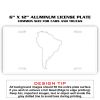 6 X 12 Full Size Aluminum License Plate for Cars and Trucks  Thumbnail
