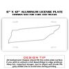 6 X 12 Full Size Aluminum License Plate for Cars and Trucks  Thumbnail