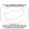 6 X 12 Full Size Aluminum License Plate for Cars and Trucks  Thumbnail