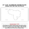 6 X 12 Full Size Aluminum License Plate for Cars and Trucks  Thumbnail