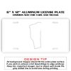 6 X 12 Full Size Aluminum License Plate for Cars and Trucks  Thumbnail