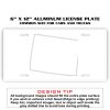 6 X 12 Full Size Aluminum License Plate for Cars and Trucks  Thumbnail