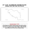 6 X 12 Full Size Aluminum License Plate for Cars and Trucks  Thumbnail