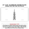 6 X 12 Full Size Aluminum License Plate for Cars and Trucks  Thumbnail