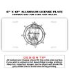 6 X 12 Full Size Aluminum License Plate for Cars and Trucks  Thumbnail