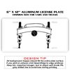 6 X 12 Full Size Aluminum License Plate for Cars and Trucks  Thumbnail