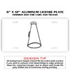 6 X 12 Full Size Aluminum License Plate for Cars and Trucks  Thumbnail