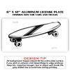 6 X 12 Full Size Aluminum License Plate for Cars and Trucks  Thumbnail