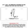 6 X 12 Full Size Aluminum License Plate for Cars and Trucks  Thumbnail