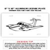 6 X 12 Full Size Aluminum License Plate for Cars and Trucks  Thumbnail