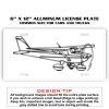 6 X 12 Full Size Aluminum License Plate for Cars and Trucks  Thumbnail