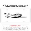 6 X 12 Full Size Aluminum License Plate for Cars and Trucks  Thumbnail