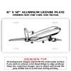 6 X 12 Full Size Aluminum License Plate for Cars and Trucks  Thumbnail