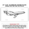 6 X 12 Full Size Aluminum License Plate for Cars and Trucks  Thumbnail