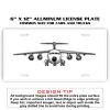 6 X 12 Full Size Aluminum License Plate for Cars and Trucks  Thumbnail