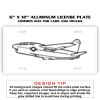 6 X 12 Full Size Aluminum License Plate for Cars and Trucks  Thumbnail