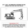 6 X 12 Full Size Aluminum License Plate for Cars and Trucks  Thumbnail