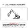 6 X 12 Full Size Aluminum License Plate for Cars and Trucks  Thumbnail