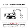 6 X 12 Full Size Aluminum License Plate for Cars and Trucks  Thumbnail