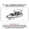 6 X 12 Full Size Aluminum License Plate for Cars and Trucks  Thumbnail