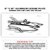 6 X 12 Full Size Aluminum License Plate for Cars and Trucks  Thumbnail