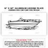 6 X 12 Full Size Aluminum License Plate for Cars and Trucks  Thumbnail