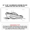 6 X 12 Full Size Aluminum License Plate for Cars and Trucks  Thumbnail