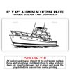 6 X 12 Full Size Aluminum License Plate for Cars and Trucks  Thumbnail