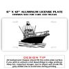 6 X 12 Full Size Aluminum License Plate for Cars and Trucks  Thumbnail