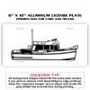 6 X 12 Full Size Aluminum License Plate for Cars and Trucks  Thumbnail