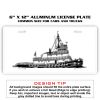 6 X 12 Full Size Aluminum License Plate for Cars and Trucks  Thumbnail
