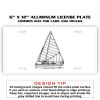 6 X 12 Full Size Aluminum License Plate for Cars and Trucks  Thumbnail