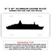 6 X 12 Full Size Aluminum License Plate for Cars and Trucks  Thumbnail