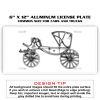 6 X 12 Full Size Aluminum License Plate for Cars and Trucks  Thumbnail