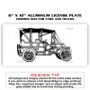 6 X 12 Full Size Aluminum License Plate for Cars and Trucks  Thumbnail