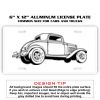 6 X 12 Full Size Aluminum License Plate for Cars and Trucks  Thumbnail