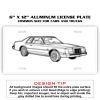 6 X 12 Full Size Aluminum License Plate for Cars and Trucks  Thumbnail