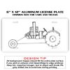6 X 12 Full Size Aluminum License Plate for Cars and Trucks  Thumbnail