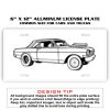 6 X 12 Full Size Aluminum License Plate for Cars and Trucks  Thumbnail