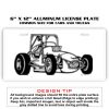 6 X 12 Full Size Aluminum License Plate for Cars and Trucks  Thumbnail