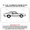 6 X 12 Full Size Aluminum License Plate for Cars and Trucks  Thumbnail