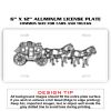 6 X 12 Full Size Aluminum License Plate for Cars and Trucks  Thumbnail
