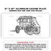 6 X 12 Full Size Aluminum License Plate for Cars and Trucks  Thumbnail