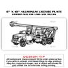 6 X 12 Full Size Aluminum License Plate for Cars and Trucks  Thumbnail