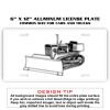6 X 12 Full Size Aluminum License Plate for Cars and Trucks  Thumbnail