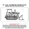 6 X 12 Full Size Aluminum License Plate for Cars and Trucks  Thumbnail