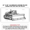 6 X 12 Full Size Aluminum License Plate for Cars and Trucks  Thumbnail