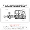 6 X 12 Full Size Aluminum License Plate for Cars and Trucks  Thumbnail