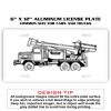 6 X 12 Full Size Aluminum License Plate for Cars and Trucks  Thumbnail