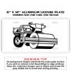 6 X 12 Full Size Aluminum License Plate for Cars and Trucks  Thumbnail